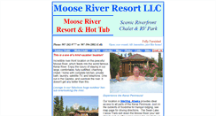 Desktop Screenshot of mooseriverresort.com